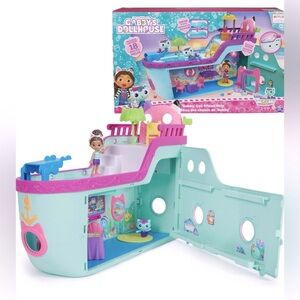 Gabby’s Dollhouse x Netflix - Gabby Cat Friend Ship, Cruise Ship w/ 17 P…